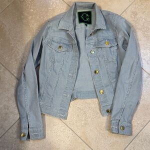 C. Wonder Light Blue Jean Jacket with Gold Buttons